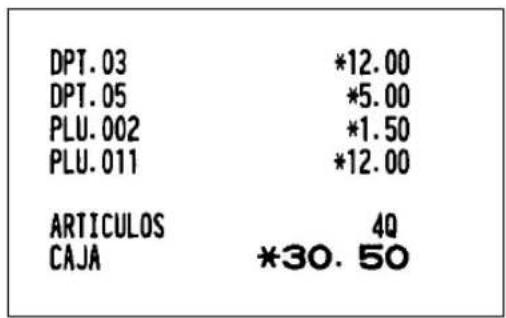 SHARP ERA220 - Registros de subsección (PLU abierta) - 4