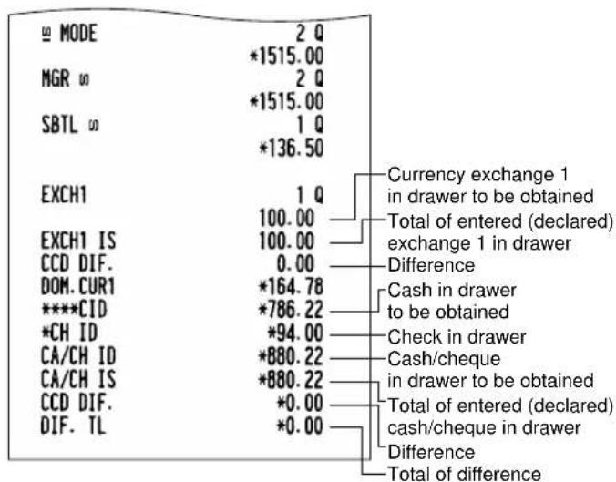 SHARP ERA220 - TMST : When inputting the cash and/or cheque amount in the drawer - 2
