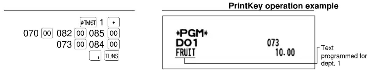 SHARP ERA220 - ■ Programming the department text - 2