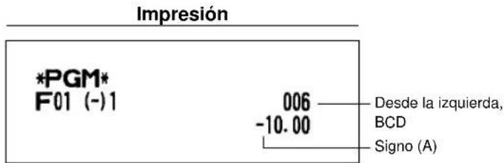 SHARP ERA220 - ■ Programación de los parámetros de función para las teclas ⊖ y % - 3