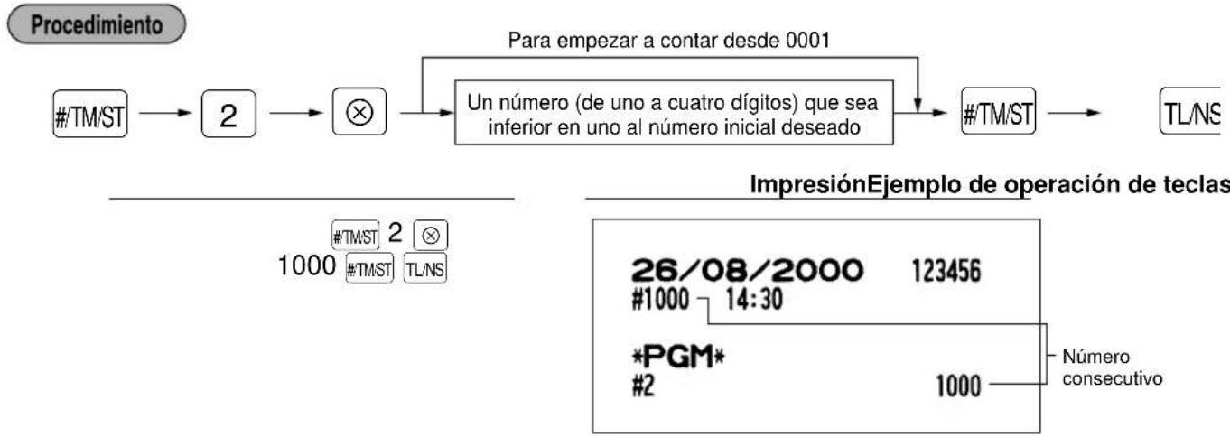 SHARP ERA220 - ■ Ajuste del número consecutivo - 1