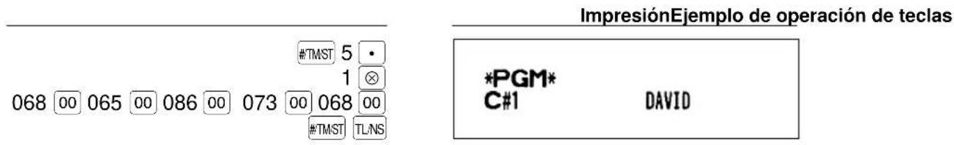 SHARP ERA220 - ■ Programación de nombres de cajero - 2