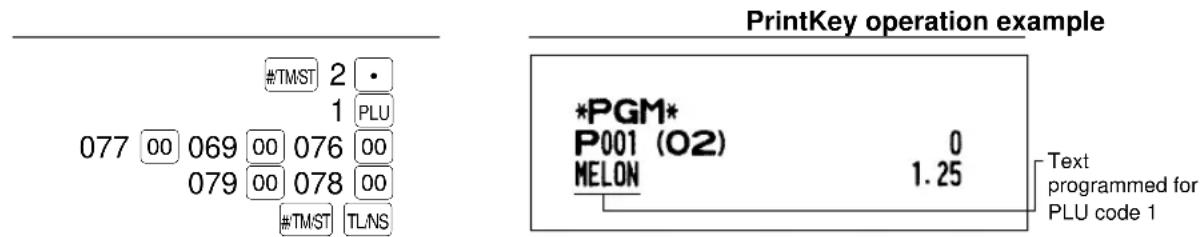 SHARP ERA220 - ■ Programming the PLU text (item label) - 2