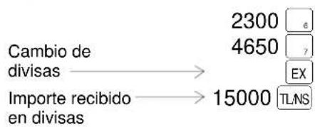 SHARP ERA220 - Aplicación de la tasa de cambio de moneda extranjera preajustada - 1