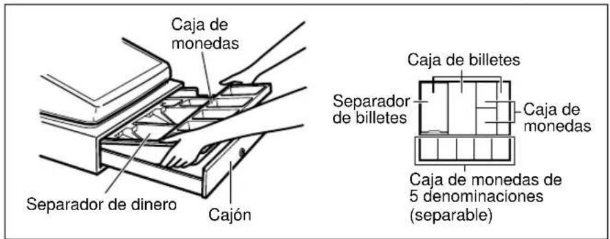 SHARP ERA220 - Extracción del separador de dinero y del cajón - 1