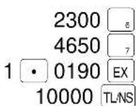 SHARP ERA220 - Aplicación de la tasa de cambio de moneda extranjera manual - 1