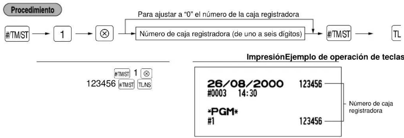 SHARP ERA220 - ■ Ajuste del número de caja registradora - 1