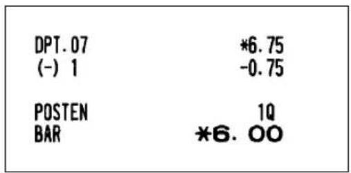 SHARP ERA220 - Abzug für Postenregistrierungen - 2