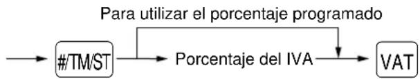 SHARP ERA220 - Sistema IVA 1 manual (método de registro manual para los subtotales que usan los porcentajes preajustados de IVA 1) - 1