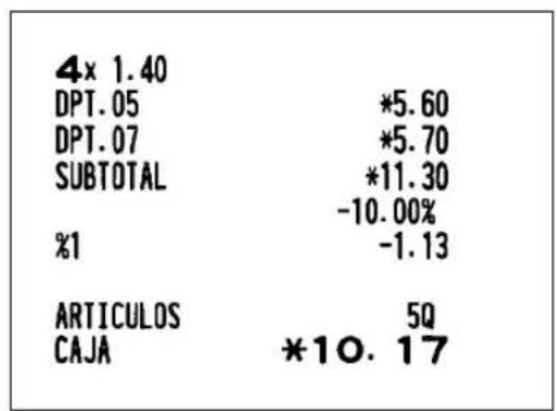 SHARP ERA220 - ■ Cálculos de porcentaje (incremento o descuento) - 2