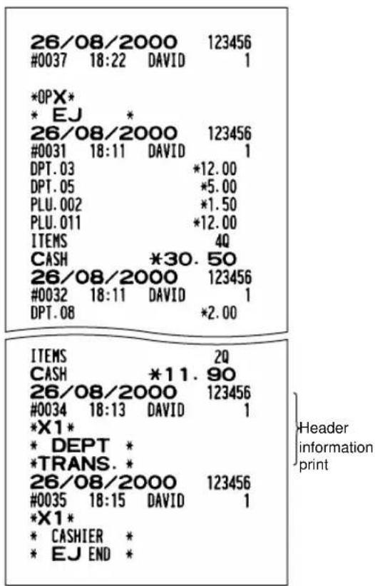 SHARP ERA220 - ■ Reading and resetting the electronic journal data (Issuing EJ report) - 4
