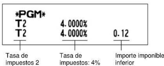 SHARP ERA220 - Programación de la tasa del impuesto - 3