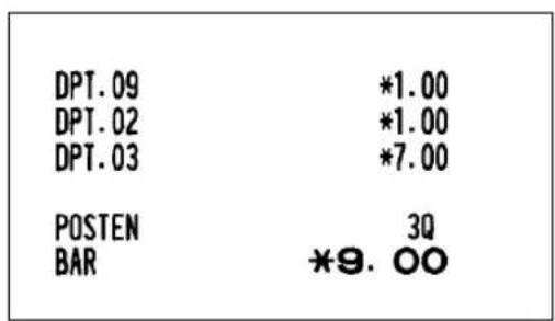 SHARP ERA220 - Anzeige der Zwischensummen - 2