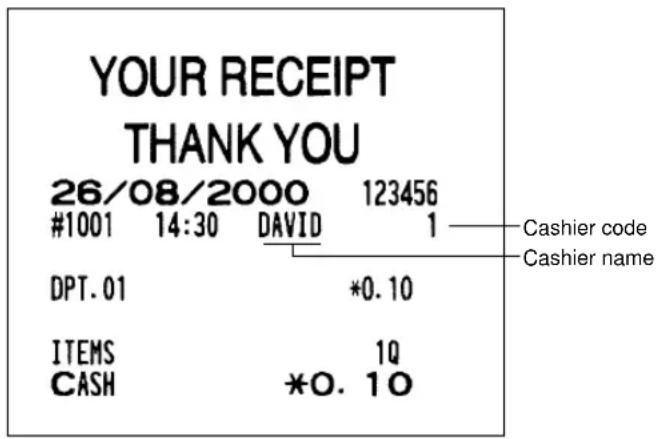 SHARP ERA220 - Cashier assignment - 1