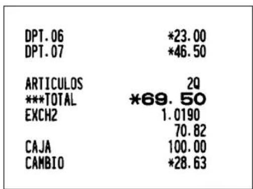 SHARP ERA220 - Aplicación de la tasa de cambio de moneda extranjera manual - 2
