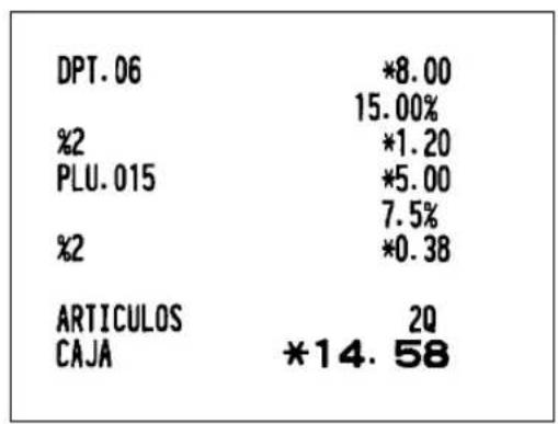 SHARP ERA220 - ■ Cálculos de porcentaje (incremento o descuento) - 4