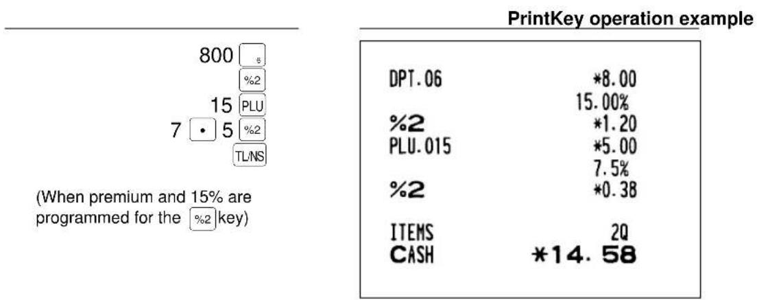 SHARP ERA220 - ■ Percent calculations (premium or discount) - 2