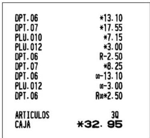SHARP ERA220 - Corrección del registro siguiente al último o anterior (cancelación indirecta) - 2