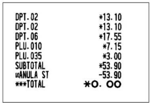 SHARP ERA220 - Cancelación del subtotal - 2