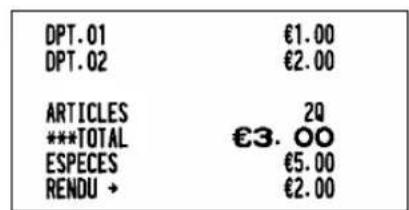 SHARP ERA220 - Exemples de reçus - 3