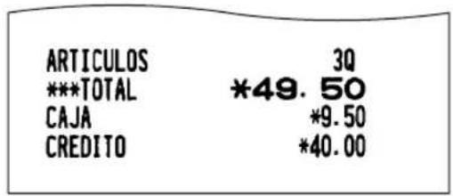 SHARP ERA220 - ■ Ventas con importe recibido mixto - 2