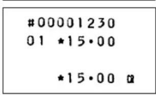 #00001230 01 *15·00 *15·00