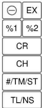 ⊖ EX %1 %2 CR CH #/TM/ST TL/NS