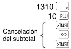 1310 2 10 PLU Cancelación del subtotal #TMST ∞ #TMST