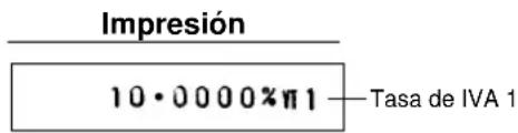 Impresión 10·0000%π1 — Tasa de IVA 1