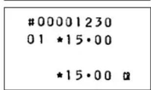 #00001230 01 *15·00 *15·00
