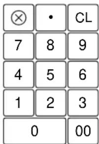 ⊗ • CL 7 8 9 4 5 6 1 2 3 0 00