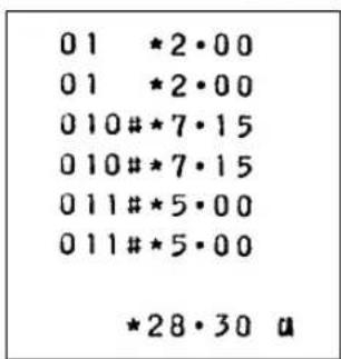 01 *2·00 01 *2·00 010#*7·15 010#*7·15 011#*5·00 011#*5·00 *28·30 a