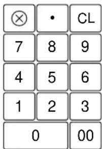 ⊗ • CL 7 8 9 4 5 6 1 2 3 0 00