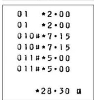 01 *2·00 01 *2·00 010#*7·15 010#*7·15 011#*5·00 011#*5·00 *28·30 u