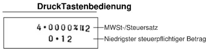 SHARP ERA180 - Programmierung des MWSt-/Steuersatzes - 3