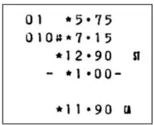 01 *5·75 010#*7·15 *12·90 ## - *1·00- *11·90 #