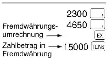 SHARP ERA180 - Verwendung des programmierten Umrechnungskurses - 1