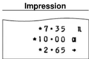 Impression *7·35 π *10·00 α *2·65 →