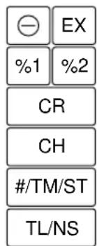 ⊖ EX %1 %2 CR CH #/TM/ST TL/NS