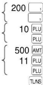 200 10 PLU PLU 500 AMT 11 PLU PLU TLNS