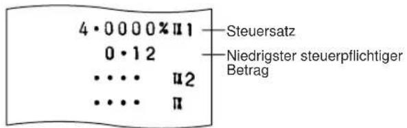 4·0000%Ⅱ1 0·12 ..... u2 ..... Ⅱ Steuersatz Niedrigster steuerpflichtiger Betrag