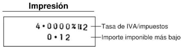 SHARP ERA160 - Programación de la tasa del IVA/impuestos - 3