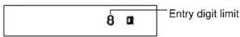 SHARP ERA160 - ■ Programming an entry digit limit for CH, CR, RA and PO keys - 3