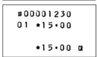 #00001230 01 *15·00 *15·00 0