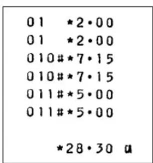 01 *2·00 01 *2·00 010#*7·15 010#*7·15 011#*5·00 011#*5·00 *28·30 u
