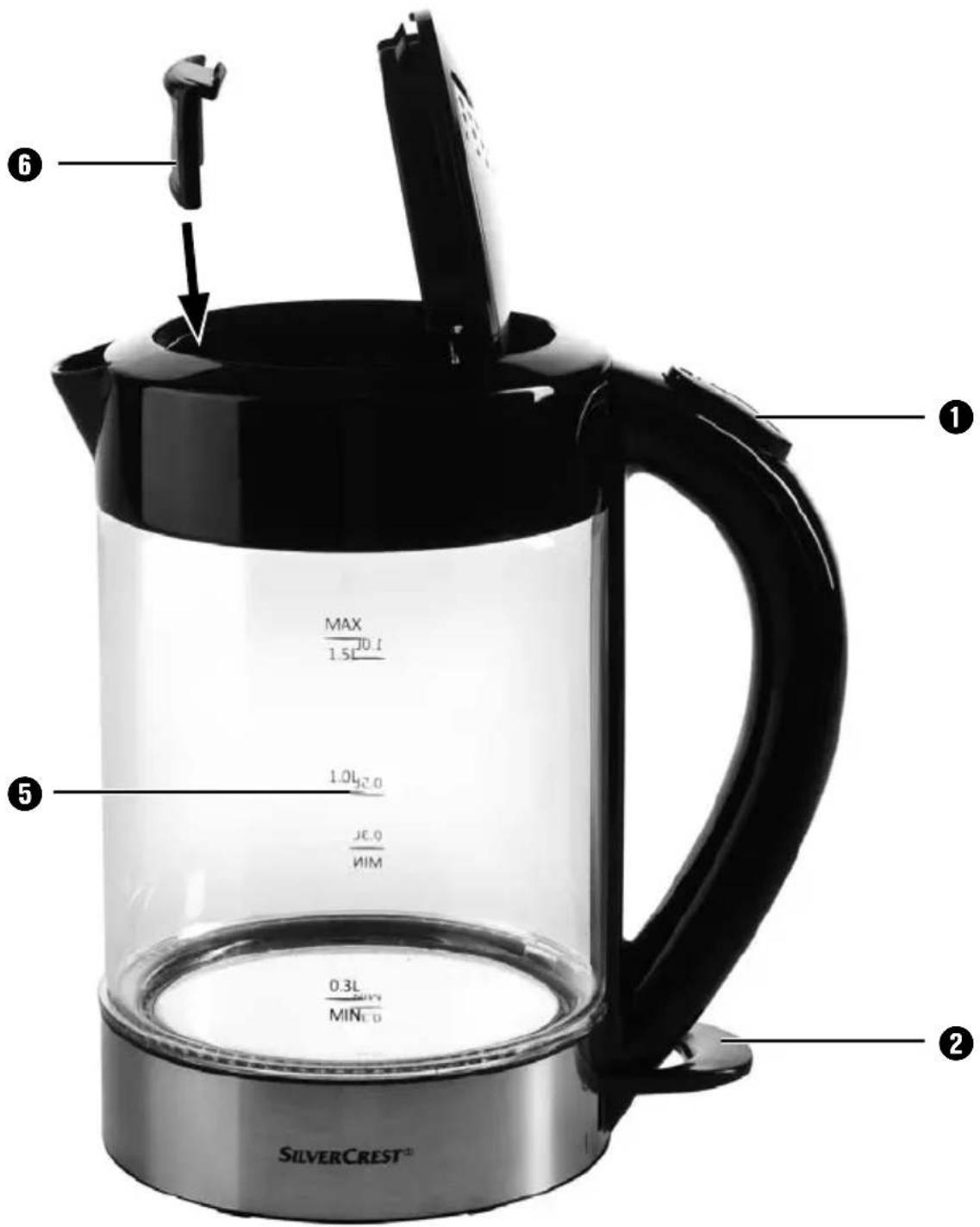 MAX 1.5L J0.1 1.0L 2.0 JE.0 MIM 0.3L MIN E.D. SILVERCREST®