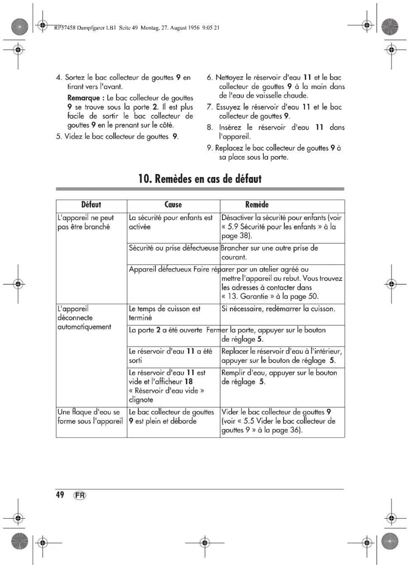 SILVERCREST SDBO 1850 A1 - Sélection des fonctions - 11
