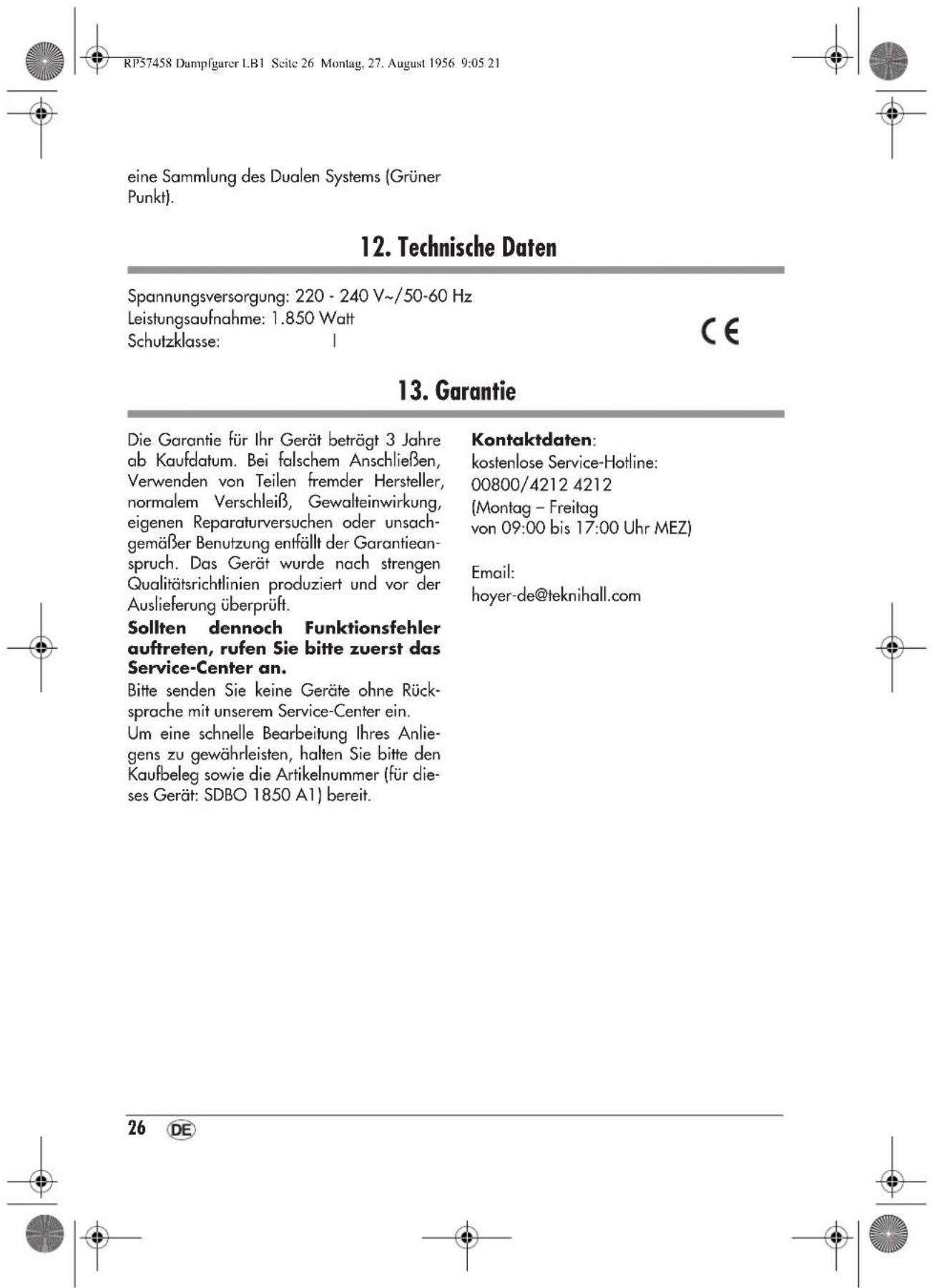 SILVERCREST SDBO 1850 A1 - Edelstahl-Dampfbackofen SDBO 1850 A1 - 20