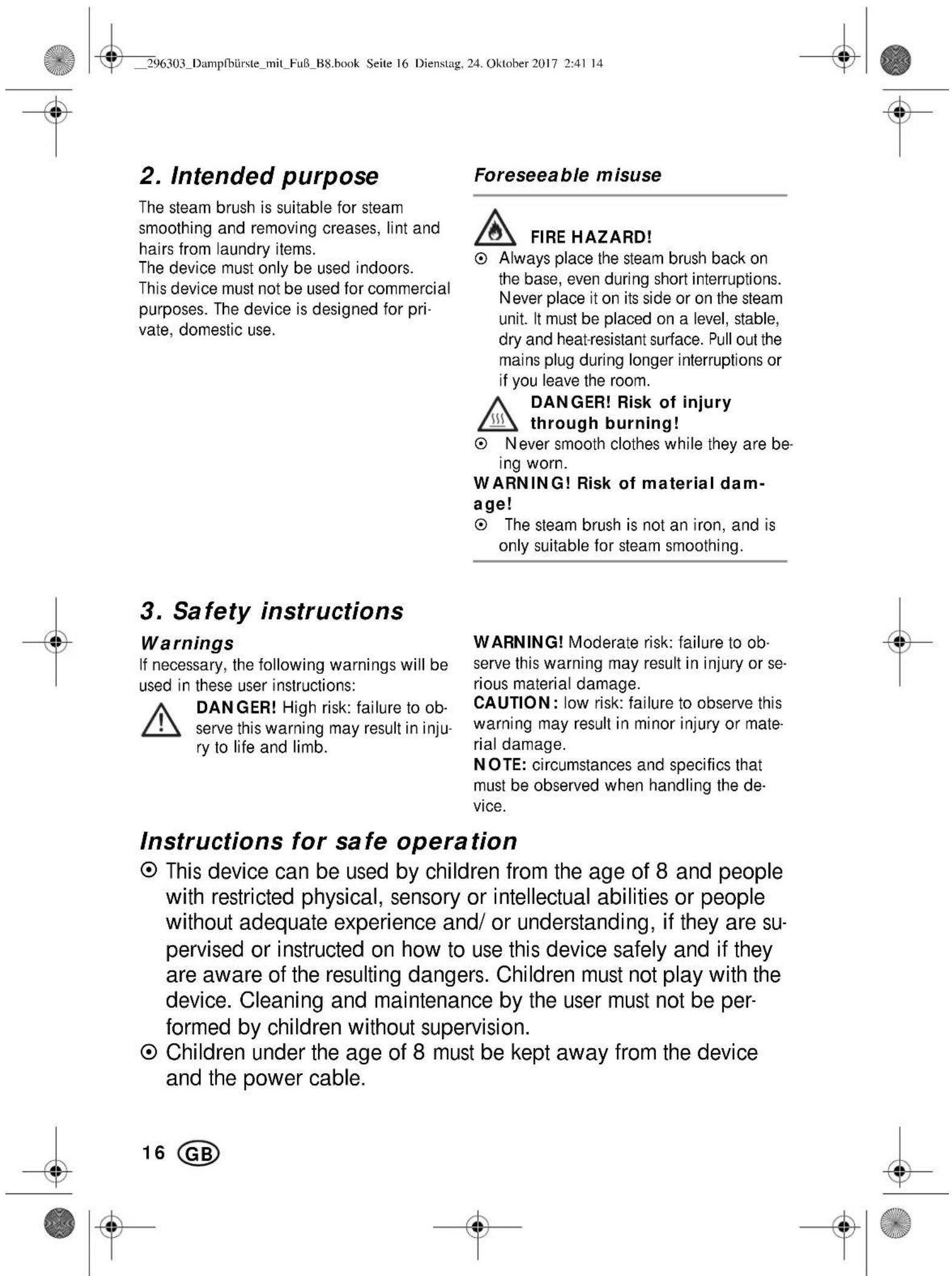 SILVERCREST SDRB 1000 B1 - DANGER! Hot surfaces - 5