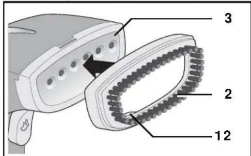 SILVERCREST SDRB 1000 B1 - Attaching the clothes brush - 1
